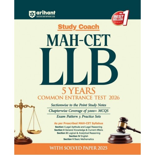 Arihant's MAH Law CET for LL.B 5 Years Common Entrance Test 2026 | Maharashtra CLAT  / CLET (Free Delivery)